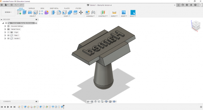 CAD Stamp Completed Design